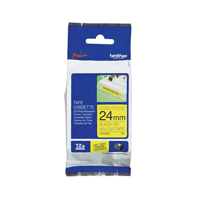 Fita Grav. Brother 24mmx8mts Amarelo/Preto Adesiva