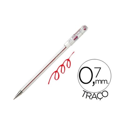 Bolígrafo Pentel BK77 0.7 mm Rojo Pack 12