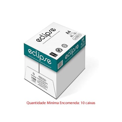 Papel Fotocopia A4 80gr Eclipse 5x500Folhas