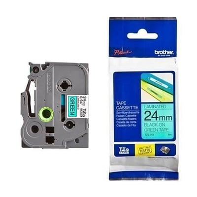 Fita Grav. Orig. Brother 24mmx8mts Verde/Preto