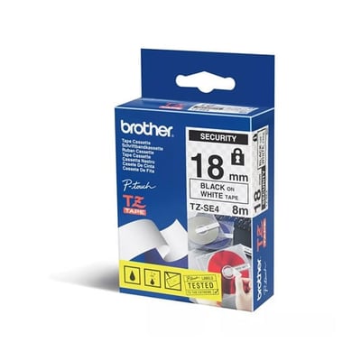 Fita Grav. Orig. Brother 18mmx8mts Segurança/Preto