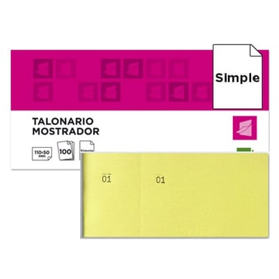 Bloco Numerado 50x110mm 100fls - Amarelo