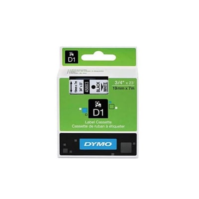 Fita Dymo D1 45803 19mmx7m Preto/Branco