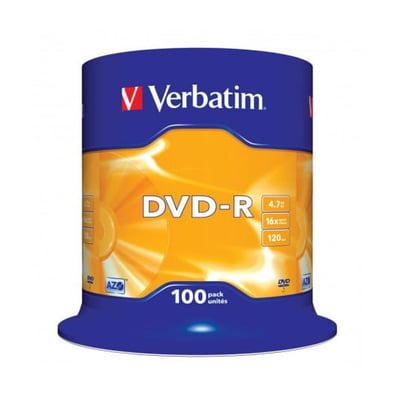 DVD-R Verbatim Advanced 16X Cake Box Pack 100