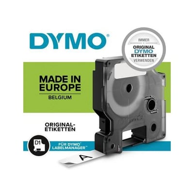 Fita Dymo Poliester D1 16959 12mmx5.5m Preto/Bra.