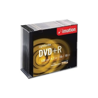 DVD+R Imation 4,7GB c/ Sup. Bran. Slim Case 10 un.