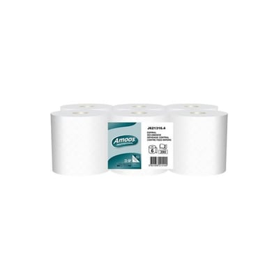 Toalha de Mãos Espiral Folha Dupla 20cm 140mt - 6un