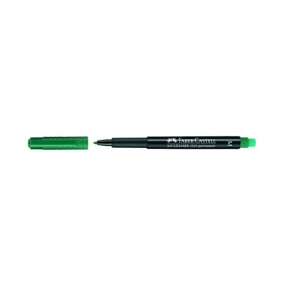 Marcador Faber-Castell Acetato Fino Verde Cx10