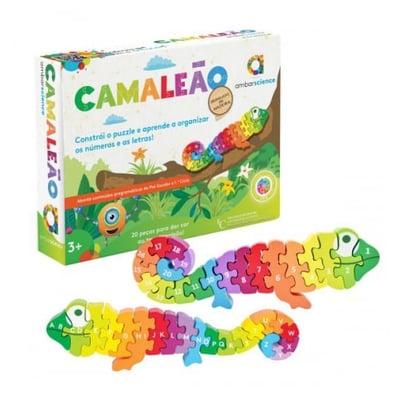 Camaleão Puzzle Ambarscience
