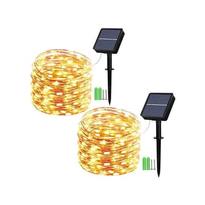 Correntes de luz solar para exterior de Natal - 30mt
