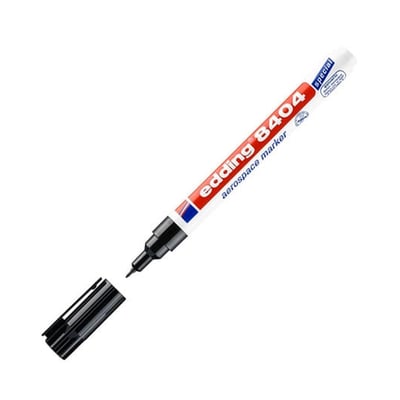 Marcador Fino Permanente Edding 8404 Negro Cx 10un