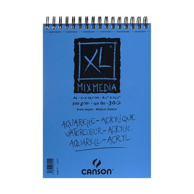 Bloc Espiral Horizontal Canson XL A4 300gr 30hojas