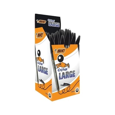 Esferográfica BIC Cristal Large Preto Pack 50