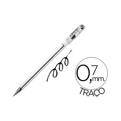 Bolígrafo Pentel BK77 0.7 mm Negro Pack 12