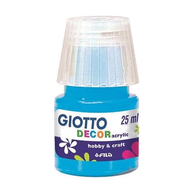 Tinta Acrílica Giotto Decor 25ml Cian - Pack 6