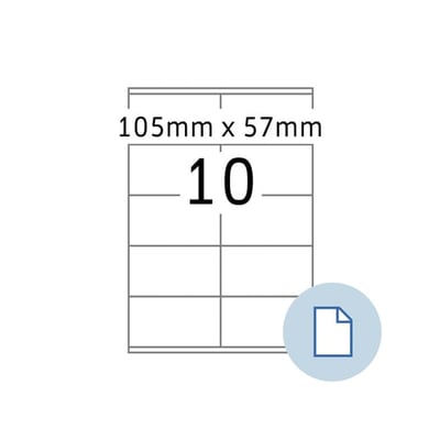 Etiquetas 105x57mm 100Hojas A4 - 1000 etiquetas