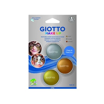Pintura Facial Giotto Make Up 3x5ml Oro Plata Bro