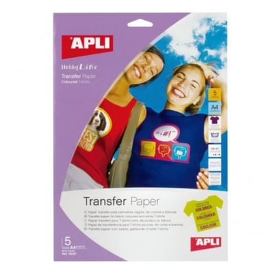Papel Transfer T-Shirt InkJet A4 Tejidos Oscuros