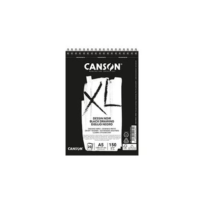 Bloc Espiralado Canson XL Dessin Noir A5 150g 20F