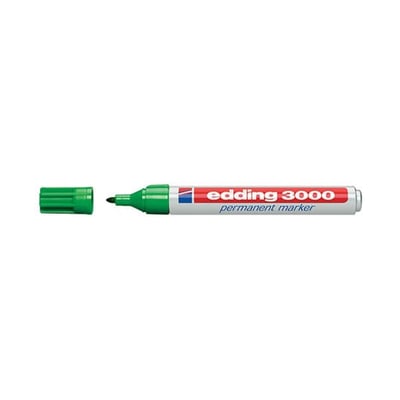 Marcador Grosso Edding 3000 Verde Cx 10un