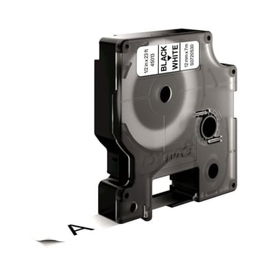 Fita Gravação Orig. Dymo 12mmX7m Preto/Branco