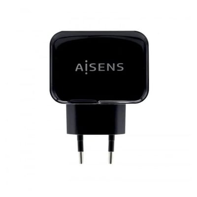 Cargador de Pared Aisens 2xUSB 17W - Negro