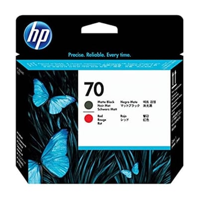 Cab. de Imp. HP 70 (C9409A) Negro Mate/Rojo