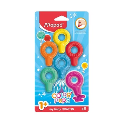 Lápices de Cera 6 Colores Maped Early Age My First (+1Año)