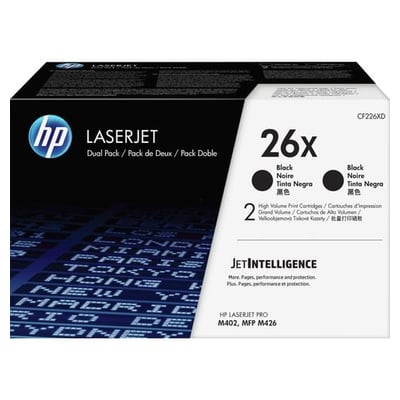 Toner Original HP 26X (CF226XD) Pack 2