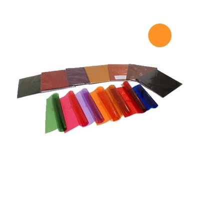 Papel Celofán 30g 50x65cm Rollo 25 Hojas - Naranja