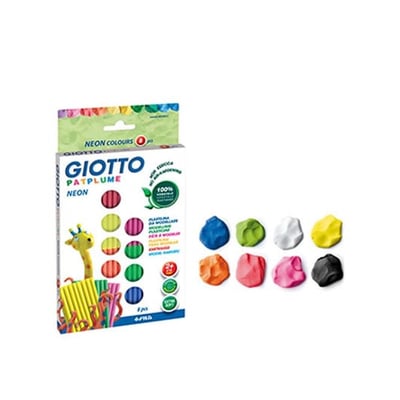 Plasticina Giotto Patplume Cores Neon 8x33g