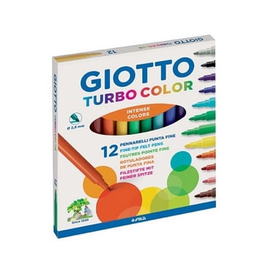 Marcador de fieltro Giotto con 12 unidades