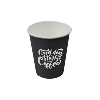 Copos de Papel 200ml Vending Preto - 50un
