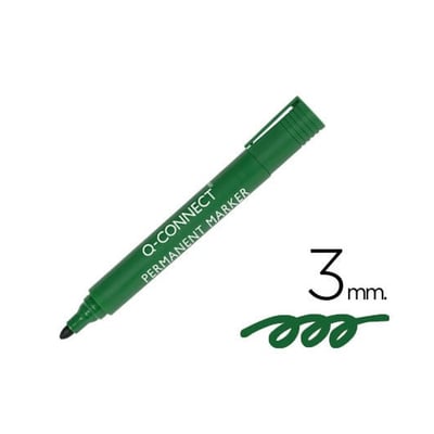 Marcador Permanente 3mm Verde - Pack 10