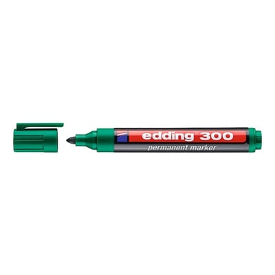 Marcador Medio Edding 300 Verde Cx 10un
