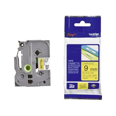 Fita Original Brother TZE621 Preto/Amarelo 9mm