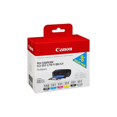 Cartucho de tinta Original Canon PGI-550 + CLI-551 Pack