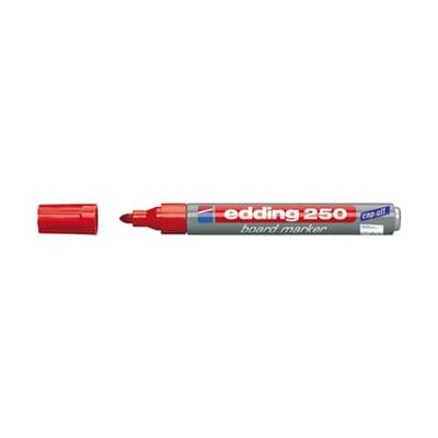 Marcador Grueso Edding 250 Rojo Cx 10un