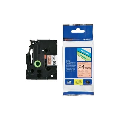 Fita Original Brother TZeB51 Preto/Laranja 24mm
