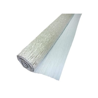 Papel Crepé 50x150cm Rollo Plateado
