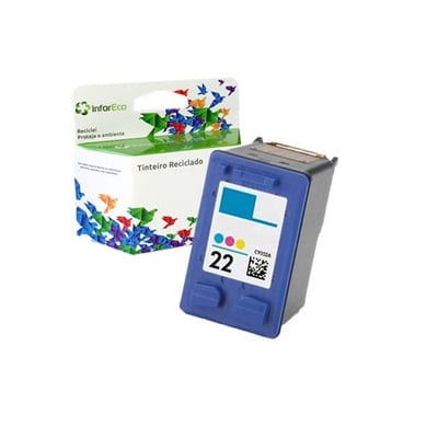 Cartucho de tinta reciclado HP 22 (C9352A) Tricolor
