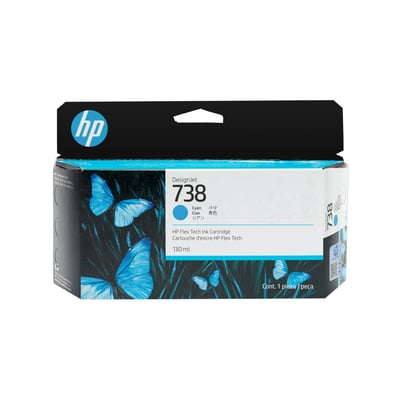 Tinteiro Original HP 738 130ml Ciano