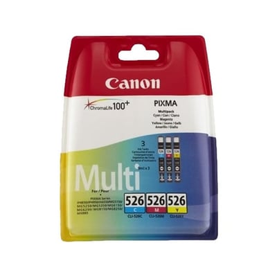 Pack Cartuchos de tinta Orig. Canon CLI-526 Cian/Mag./Amarillo.