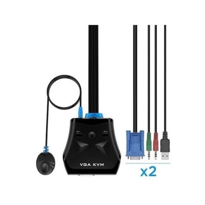 KVM Switch VGA USB 1U-2PC + Cable A111-0411