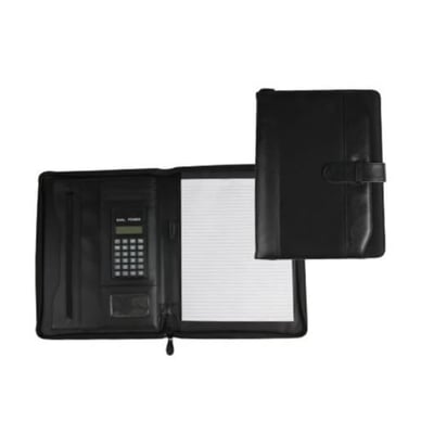 Carpeta Portafolio A4 con calculadora - Negra