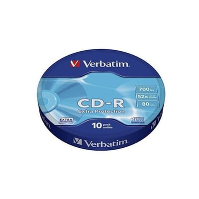 CD-R Verbatim 700Mb 52x 80min Paquete de 10