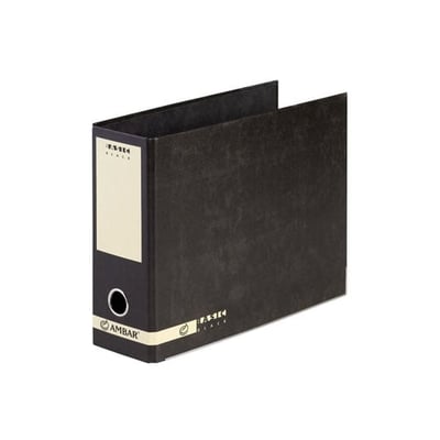 Carpeta Archivo A5 (Bajo) Ámbar L/80mm Tela Negra