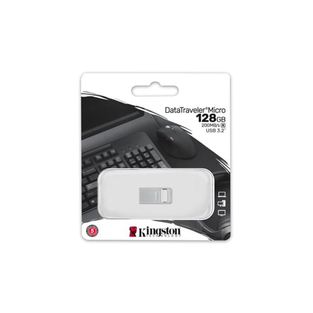 Kingston DataTraveler DTMC3G2 128 GB USB Type-A 3.2 Gen 1 (3.1 Gen 1) Prateado