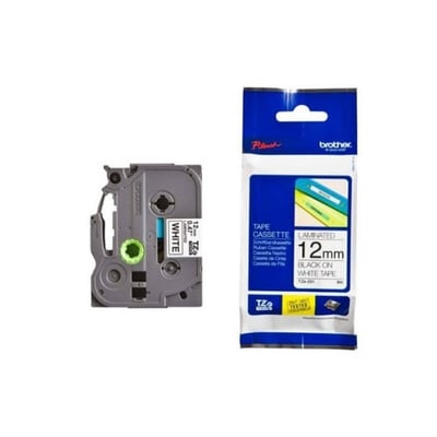 Fita Original Brother TZeN231 Branco/Preto 12mm