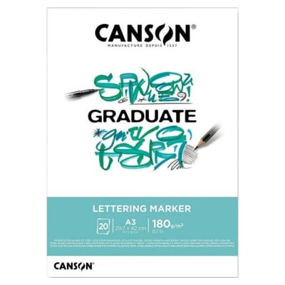 Bloco Canson Graduate Lettering Marker A3 180g 20F